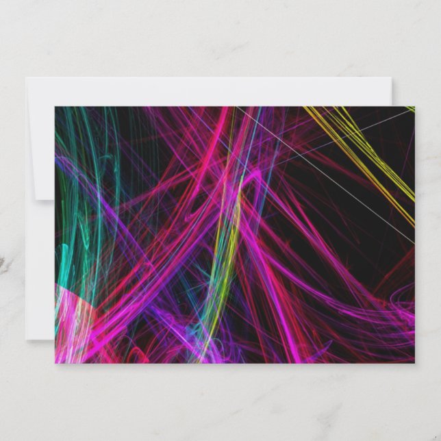 Neon Abstract Party Invitation (Front)
