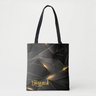 Neon Abstract Personalized Tote Bag