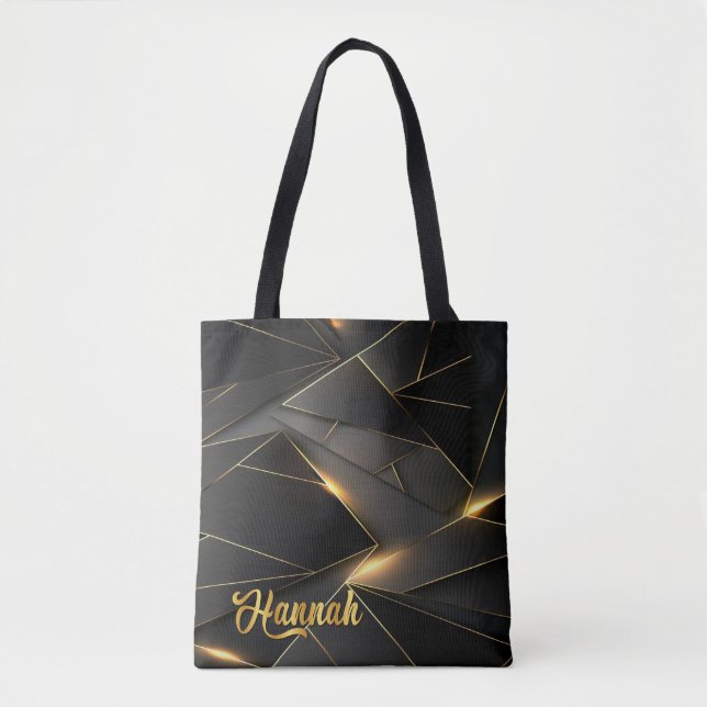  Neon Abstract Personalized Tote Bag (Front)