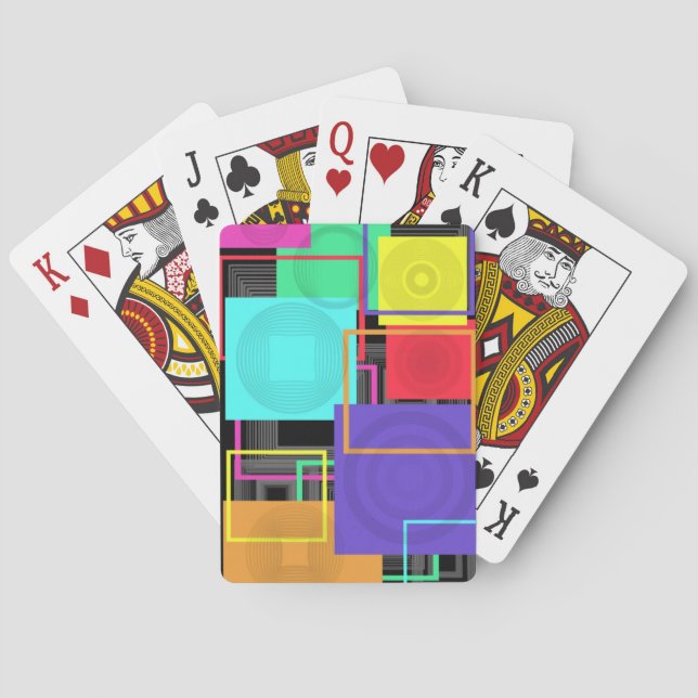 Neon Abstract Playing Cards (Back)