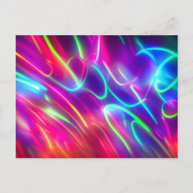 neon abstract postcard (Front)