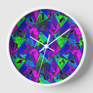 Neon abstract . tablecloth clock