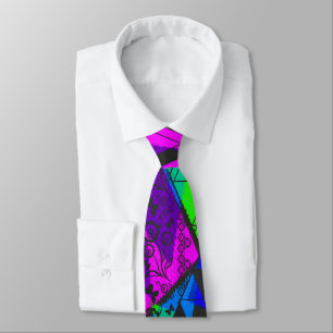 Neon abstract . tie