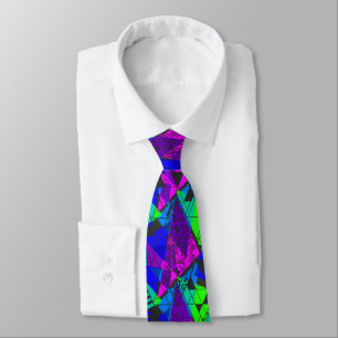 Neon abstract . tie