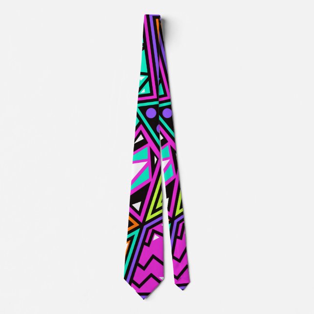 neon abstract tie (Front)