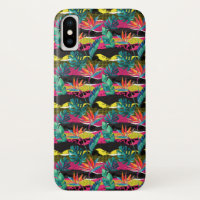 Neon Abstract Tropical Texture Pattern