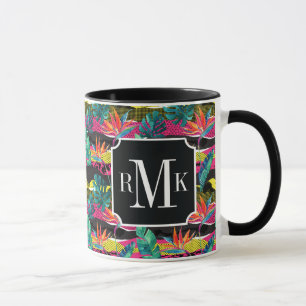 Neon Abstract Tropical Texture Pattern Mug
