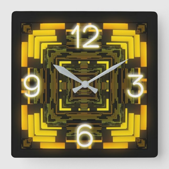 Neon Acrylic Wall Clock (Front)