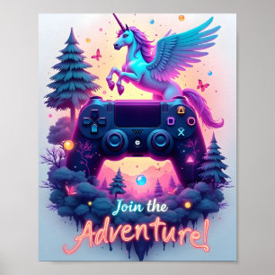 Neon Adventure: Fantasy Gaming Escape Poster