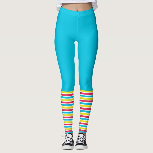 Neon Aerobics Leg Warmer  Leggings (Front)