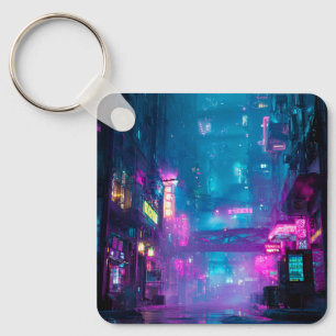 Neon After Midnight Keychain