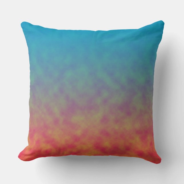 Neon Afterlight Throw Pillow (Front)