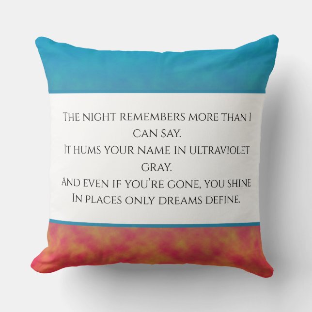 Neon Afterlight Throw Pillow (Front)