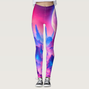 Neon Alien Planet Leggings   Activewear