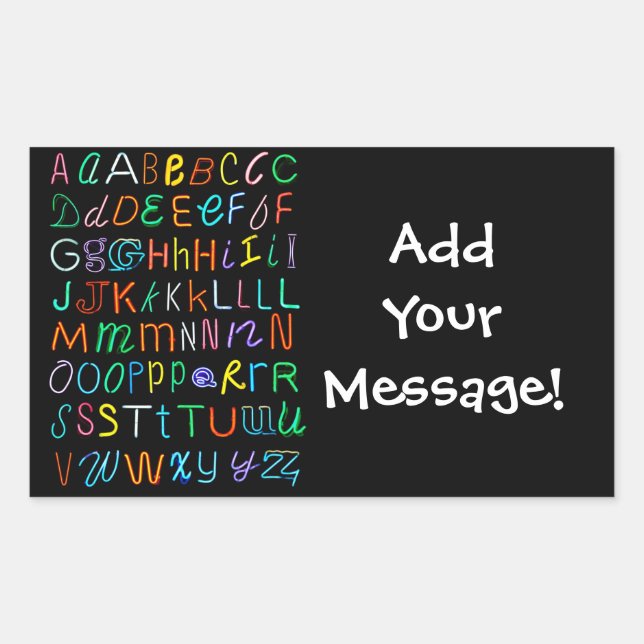 Neon Alphabet Sticker (Front)