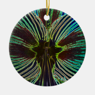 Neon Amaryllis Ceramic Ornament