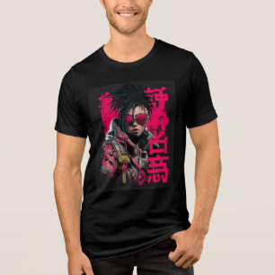 Neon Anarchy: Cyber-Punk Streetwear for the Masses Tri-Blend Shirt