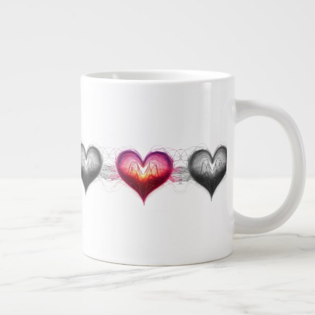 Neon Anatomical Heart iPhone / iPad case Large Coffee Mug (Right)