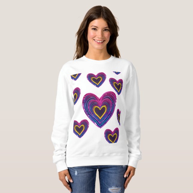 Neon Anatomical Heart iPhone / iPad case Sweatshirt (Front Full)