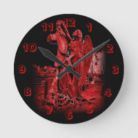 Neon Angel Wall Clock