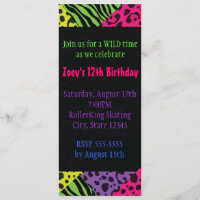 Neon Animal Print Colourful Zebra Leopard Party