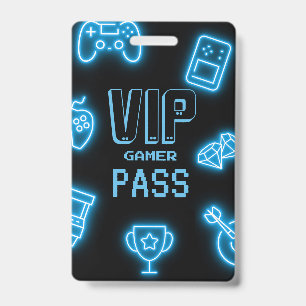 Neon Any year video games birthday  Badge