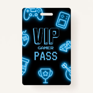 Neon Any year video games birthday  Badge