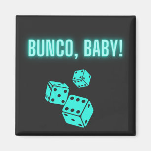Neon Aqua Bunco Baby   Magnet