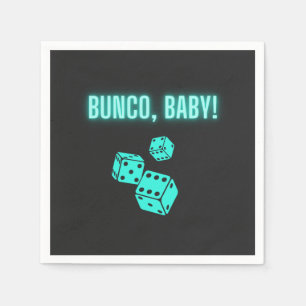 Neon Aqua Bunco Baby Napkin