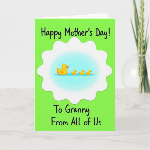 Neon Aquatic Mothers Day Card