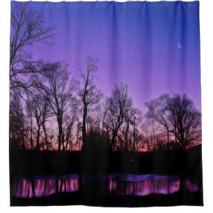 Neon Art Sunrise Lake Reflection