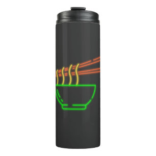 Neon Asian Noodle Bowl  Thermal Tumbler