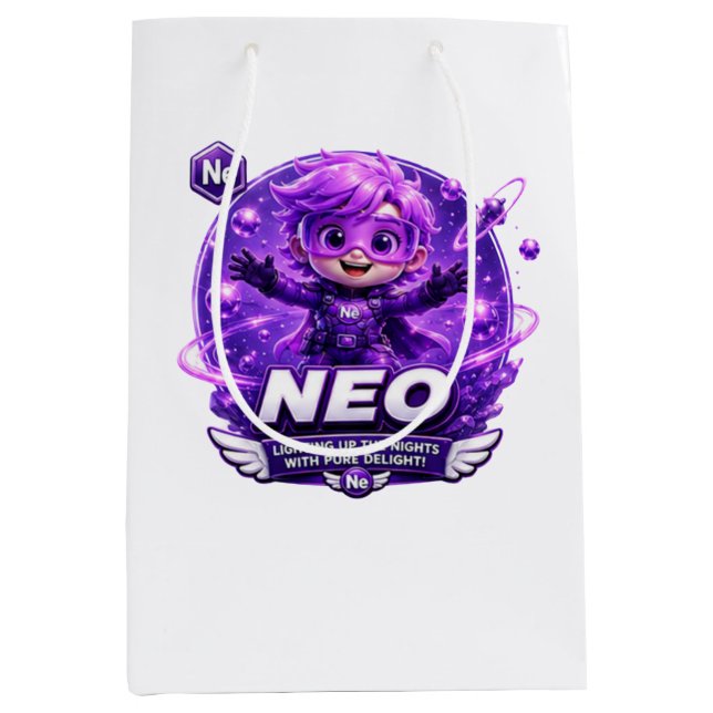 Neon ATOMIVRA Medium Gift Bag (Front)