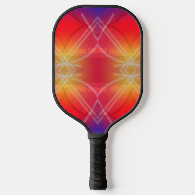 Neon Attractions Layered Abstract Design Pickleball Paddle (Front)