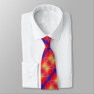 Neon Attractions Layered Abstract Design  Tie