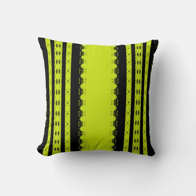 Neon Avenue Throw Pillow (Front)