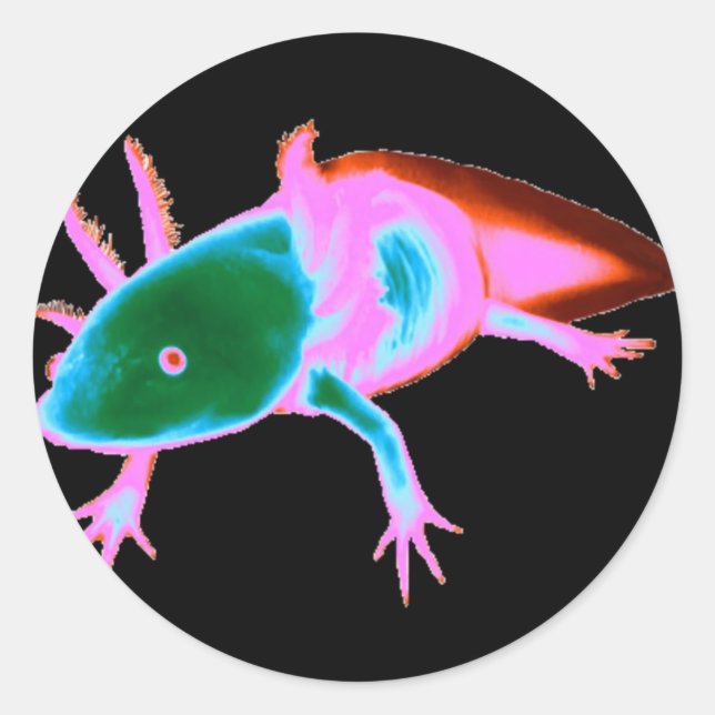 Neon Axolotl Stickers (Front)