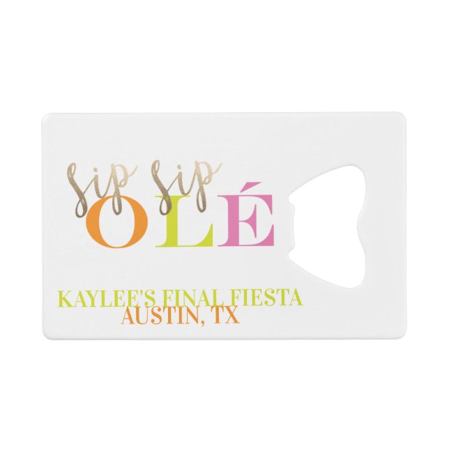 Neon Bachelorette Favoriser Final Fiesta Sip Sip S (Devant (Horizontal))
