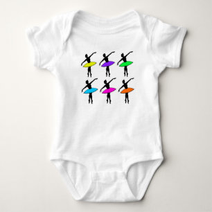 Neon Ballerina Dancer Dance Teacher Ballet Pointe Baby Bodysuit