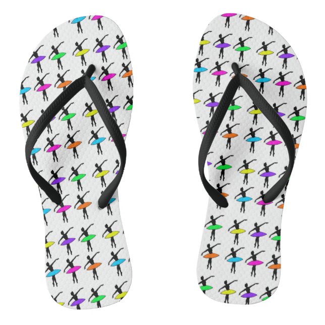 Neon Ballerinas Ballet Dance Teacher Dancer Gift Flip Flops (Footbed)