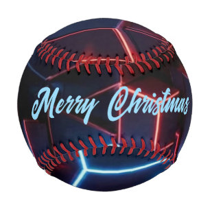 Neon Baseball - Midnight Navy Crimson 3D Cube