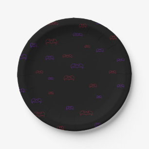 Neon Bats Paper Plate