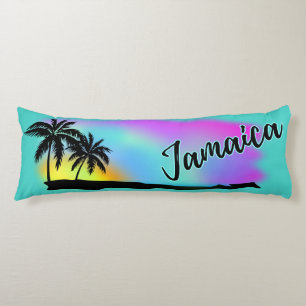 Neon Beach Skies At Jamaica Body Pillow