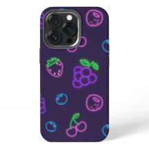 Neon Berry Pattern iPhone 13 Pro Case