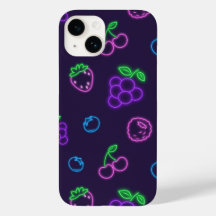 Neon Berry Pattern iPhone 14 Case
