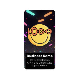 Neon Black Nightlife Events Business Branding  Label