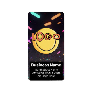 Neon Black Nightlife Events Business Branding  Label