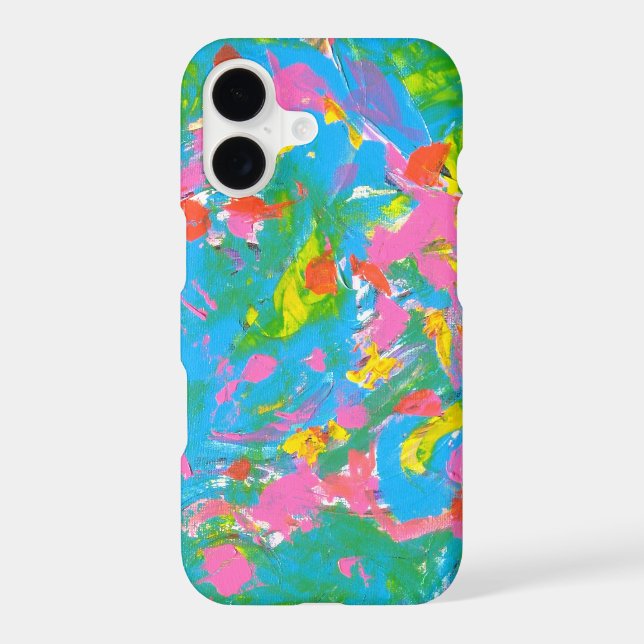 Neon Bloom-Hand Painted Abstract Brushstrokes (Back)