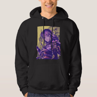 Neon Bloom Katana Warrior Hoodie