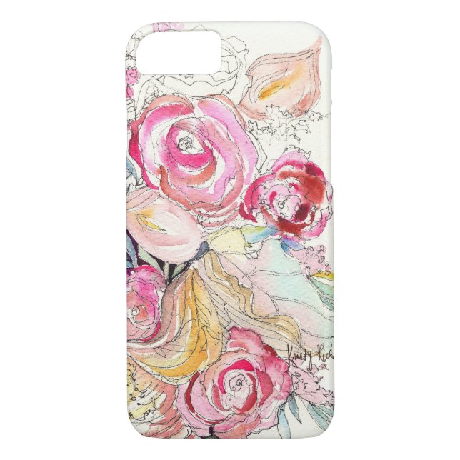 Neon Blooms iPhone 7 case (Back)